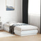 vidaXL - Bedframe - bewerkt - hout - wit - 90x200 - cm