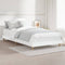 vidaXL - Bedframe - bewerkt - hout - wit - 90x200 - cm