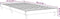 vidaXL - Bedframe - bewerkt - hout - wit - 90x200 - cm