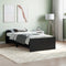 vidaXL - Bedframe - bewerkt - hout - zwart - 100x200 - cm