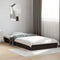 vidaXL - Bedframe - bewerkt - hout - zwart - 100x200 - cm