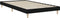 vidaXL - Bedframe - bewerkt - hout - zwart - 100x200 - cm