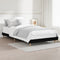vidaXL - Bedframe - bewerkt - hout - zwart - 100x200 - cm