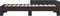 vidaXL - Bedframe - bewerkt - hout - zwart - 100x200 - cm