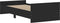 vidaXL - Bedframe - bewerkt - hout - zwart - 100x200 - cm