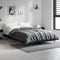 vidaXL - Bedframe - bewerkt - hout - zwart - 120x190 - cm