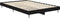 vidaXL - Bedframe - bewerkt - hout - zwart - 120x190 - cm