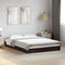 vidaXL - Bedframe - bewerkt - hout - zwart - 140x200 - cm