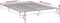 vidaXL - Bedframe - bewerkt - hout - zwart - 150x200 - cm