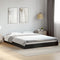 vidaXL - Bedframe - bewerkt - hout - zwart - 150x200 - cm