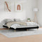 vidaXL - Bedframe - bewerkt - hout - zwart - 150x200 - cm