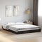 vidaXL - Bedframe - bewerkt - hout - zwart - 160x200 - cm