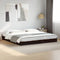 vidaXL - Bedframe - bewerkt - hout - zwart - 180x200 - cm