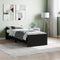 vidaXL - Bedframe - bewerkt - hout - zwart - 75x190 - cm