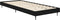 vidaXL - Bedframe - bewerkt - hout - zwart - 75x190 - cm