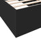 vidaXL - Bedframe - bewerkt - hout - zwart - 75x190 - cm