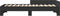 vidaXL - Bedframe - bewerkt - hout - zwart - 75x190 - cm