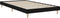 vidaXL - Bedframe - bewerkt - hout - zwart - 90x190 - cm