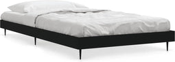 vidaXL - Bedframe - bewerkt - hout - zwart - 90x200 - cm