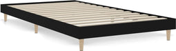 vidaXL - Bedframe - bewerkt - hout - zwart - 90x200 - cm