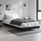 vidaXL - Bedframe - bewerkt - hout - zwart - 90x200 - cm