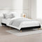 vidaXL - Bedframe - bewerkt - hout - zwart - 90x200 - cm