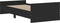 vidaXL - Bedframe - bewerkt - hout - zwart - 90x200 - cm