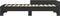 vidaXL - Bedframe - bewerkt - hout - zwart - 90x200 - cm
