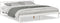 vidaXL - Bedframe - extra - lang - zonder - matras - grenenhout - wit - 180x210 - cm