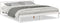vidaXL - Bedframe - extra - lang - zonder - matras - grenenhout - wit - 200x210 - cm