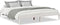 vidaXL - Bedframe - extra - lang - zonder - matras - grenenhout - wit - 180x220 - cm
