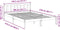 vidaXL - Bedframe - extra - lang - zonder - matras - grenenhout - wit - 140x210 - cm