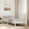 vidaXL - Bedframe - extra - lang - zonder - matras - grenenhout - wit - 80x210 - cm