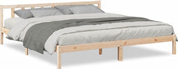 vidaXL - Bedframe - extra - lang - zonder - matras - massief - grenenhout - 180x210 - cm