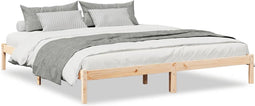 vidaXL - Bedframe - extra - lang - zonder - matras - massief - grenenhout - 200x210 - cm
