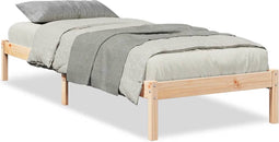 vidaXL - Bedframe - extra - lang - zonder - matras - massief - grenenhout - 90x210 - cm