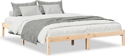 vidaXL - Bedframe - extra - lang - zonder - matras - massief - grenenhout - 140x220 - cm