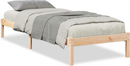 vidaXL - Bedframe - extra - lang - zonder - matras - massief - grenenhout - 100x210 - cm