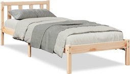 vidaXL - Bedframe - extra - lang - zonder - matras - massief - grenenhout - 90x210 - cm