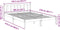 vidaXL - Bedframe - extra - lang - zonder - matras - massief - grenenhout - 160x210 - cm