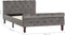vidaXL - Bedframe - fluweel - grijs - 100x200 - cm