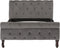 vidaXL - Bedframe - fluweel - grijs - 100x200 - cm