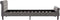 vidaXL - Bedframe - fluweel - grijs - 100x200 - cm