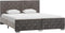 vidaXL - Bedframe - fluweel - grijs - 140x200 - cm
