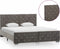 vidaXL - Bedframe - fluweel - grijs - 140x200 - cm