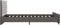 vidaXL - Bedframe - fluweel - grijs - 160x200 - cm