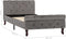 vidaXL - Bedframe - fluweel - grijs - 90x200 - cm