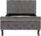 vidaXL - Bedframe - fluweel - grijs - 90x200 - cm