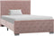 vidaXL - Bedframe - fluweel - roze - 100x200 - cm