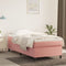 vidaXL - Bedframe - fluweel - roze - 100x200 - cm